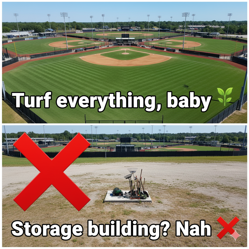 🏟️ The Greatest Baseball Oopsie: Bradley Built a Mega Sports Park and Forgot the Storage Shed 🤯